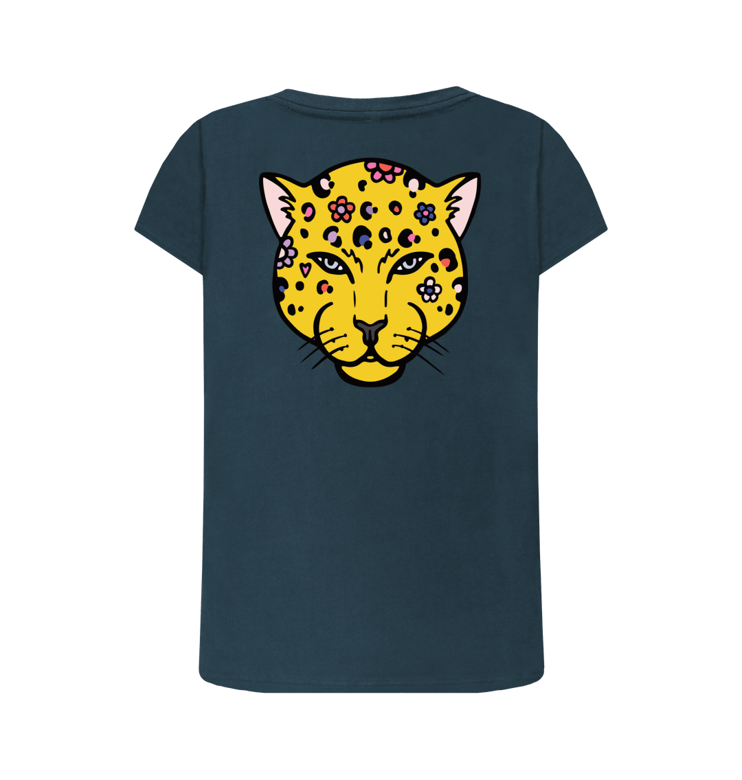 Denim Blue Printed T-shirt Back
