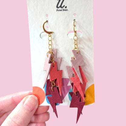 Lightning bolt tassel earrings - Trend Tonic