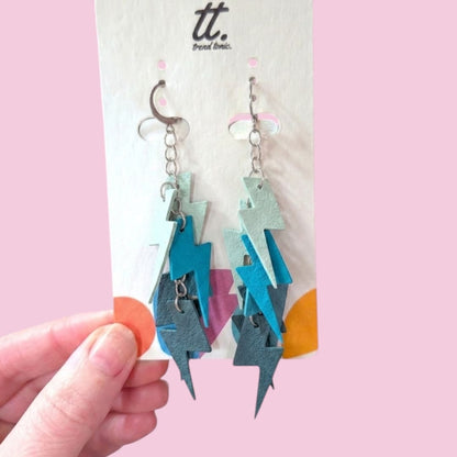 Lightning bolt tassel earrings - Trend Tonic