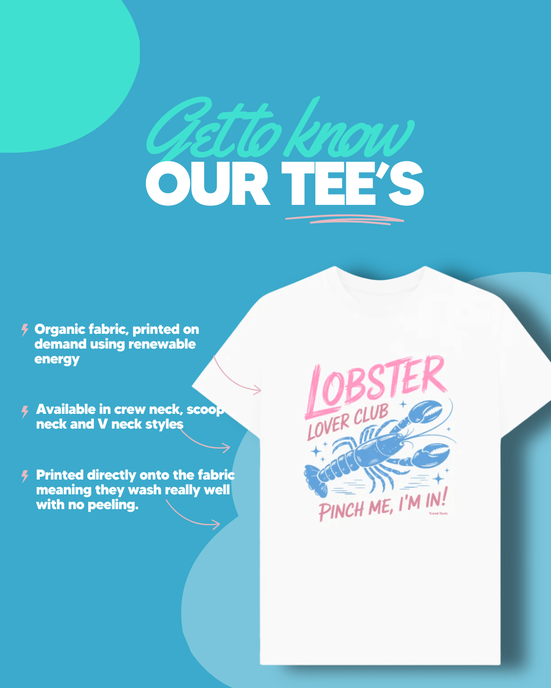 Lobster lover club crew neck t-shirt - Trend Tonic