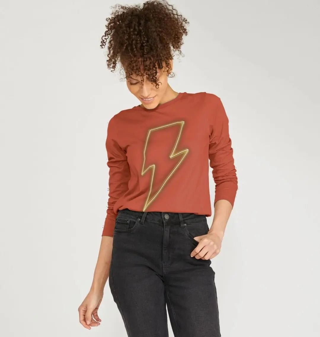 Long sleeve neon lightning bolt t-shirt - Trend Tonic
