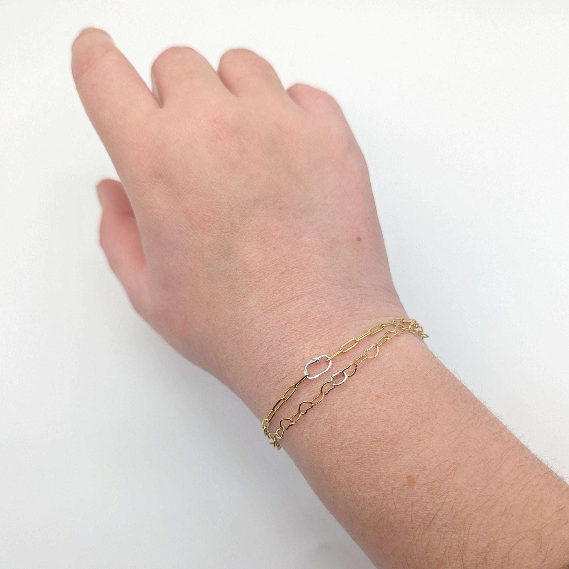 Love links permanent bracelet add on chain and lock - Trend Tonic