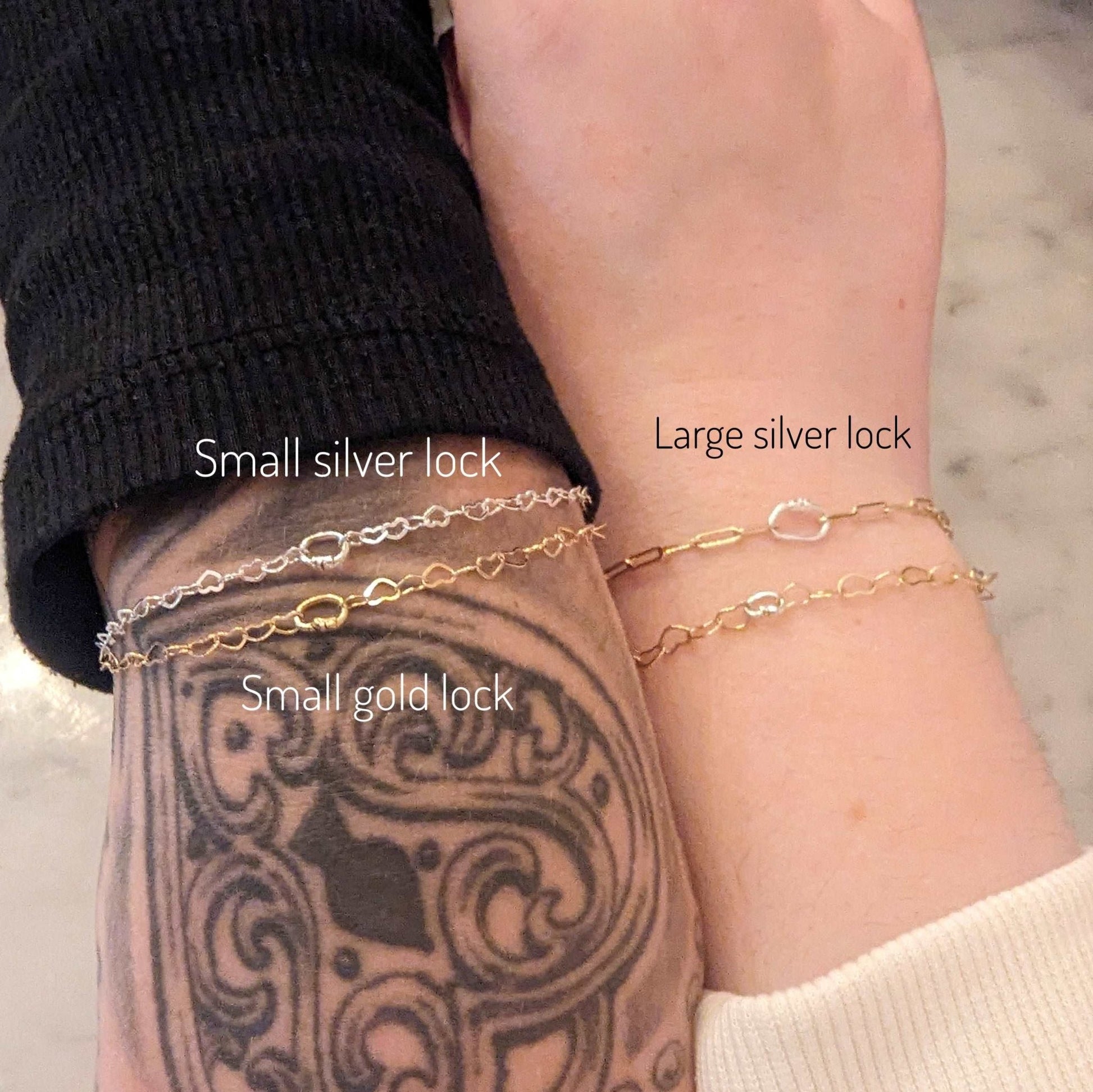 Love links permanent bracelet add on chain and lock - Trend Tonic