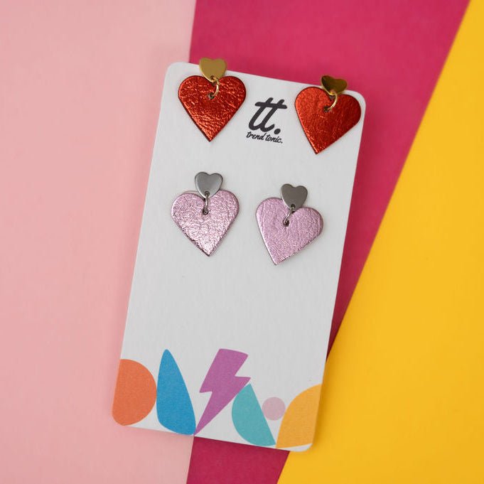 Lovestruck Leigh mini heart stud earrings - Trend Tonic