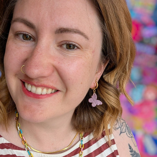 Mini Butterfly Cork Hoops - Trend Tonic