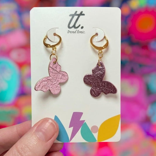 Mini Butterfly Cork Hoops - Trend Tonic