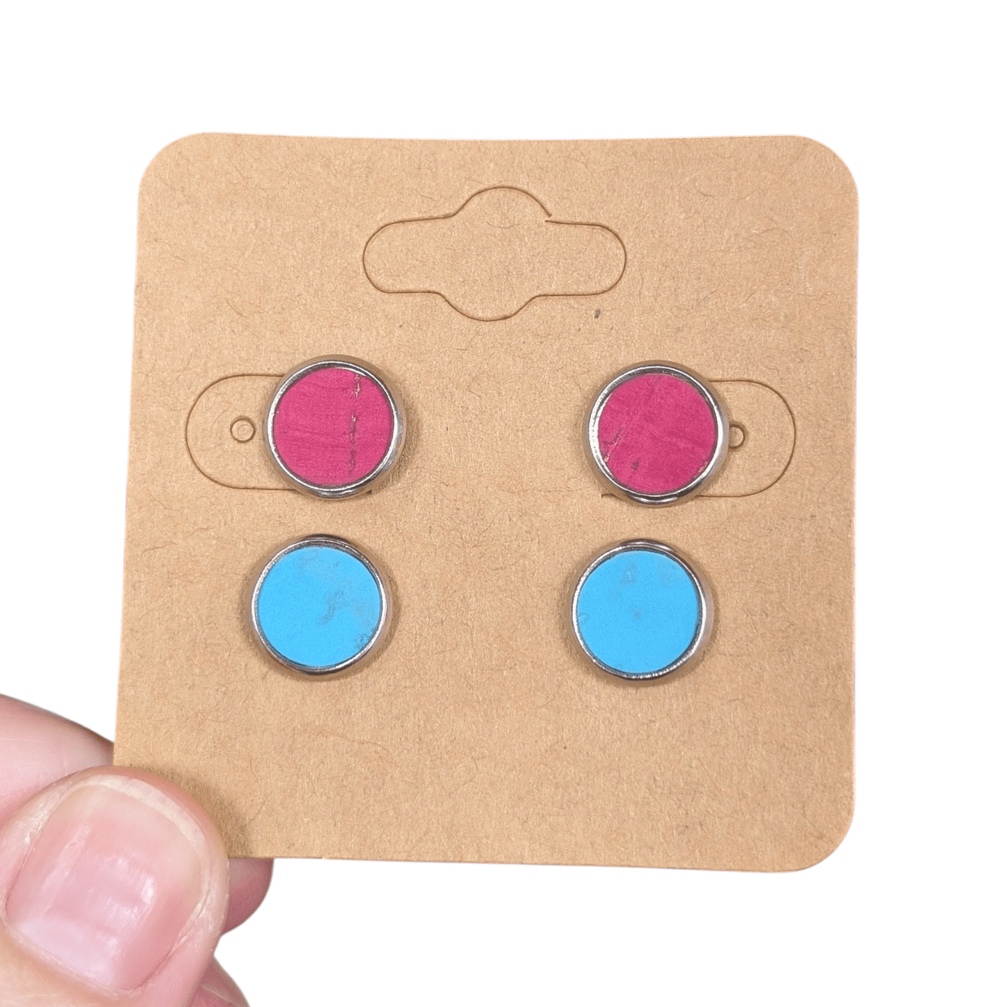 Mini cork stud earrings - Trend Tonic