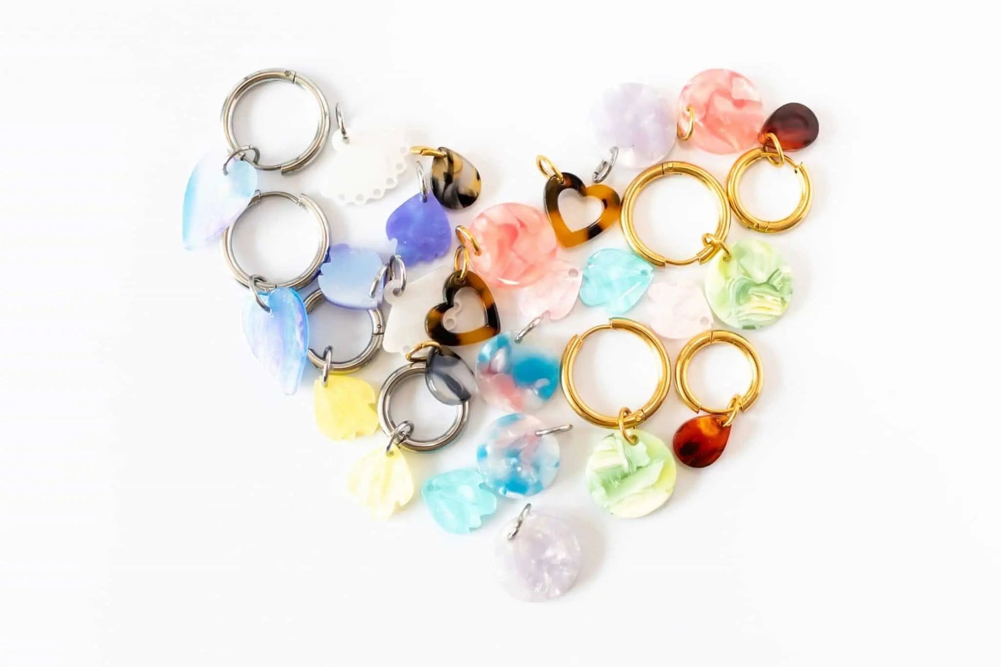 Mix and match colourful charm earrings - Trend Tonic