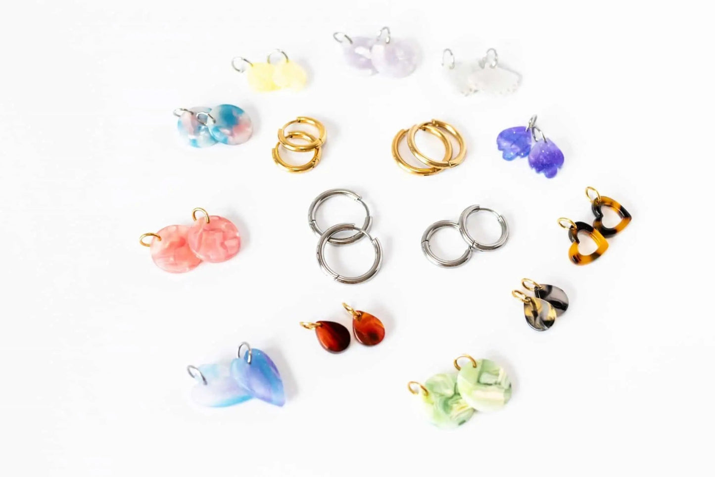 Mix and match colourful charm earrings - Trend Tonic