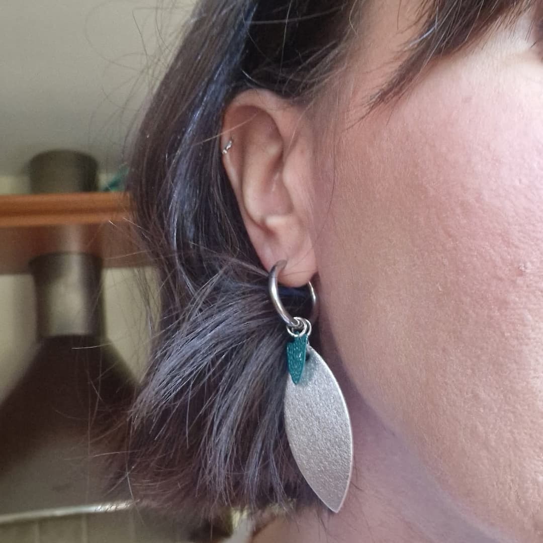 Multi piece zebra, silver, blue leopard and metallic blue fan earring charm set - Trend Tonic