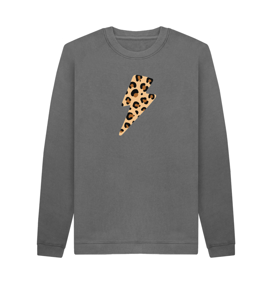 Slate Grey Printed Sweater Front