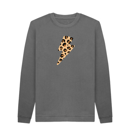 Slate Grey Printed Sweater Front