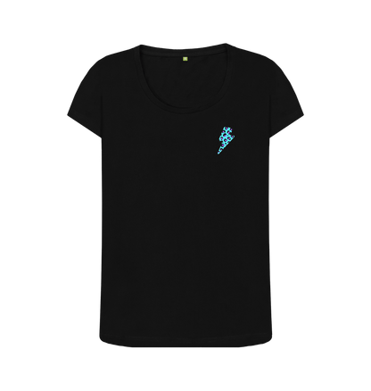 Black Printed T-shirt Front