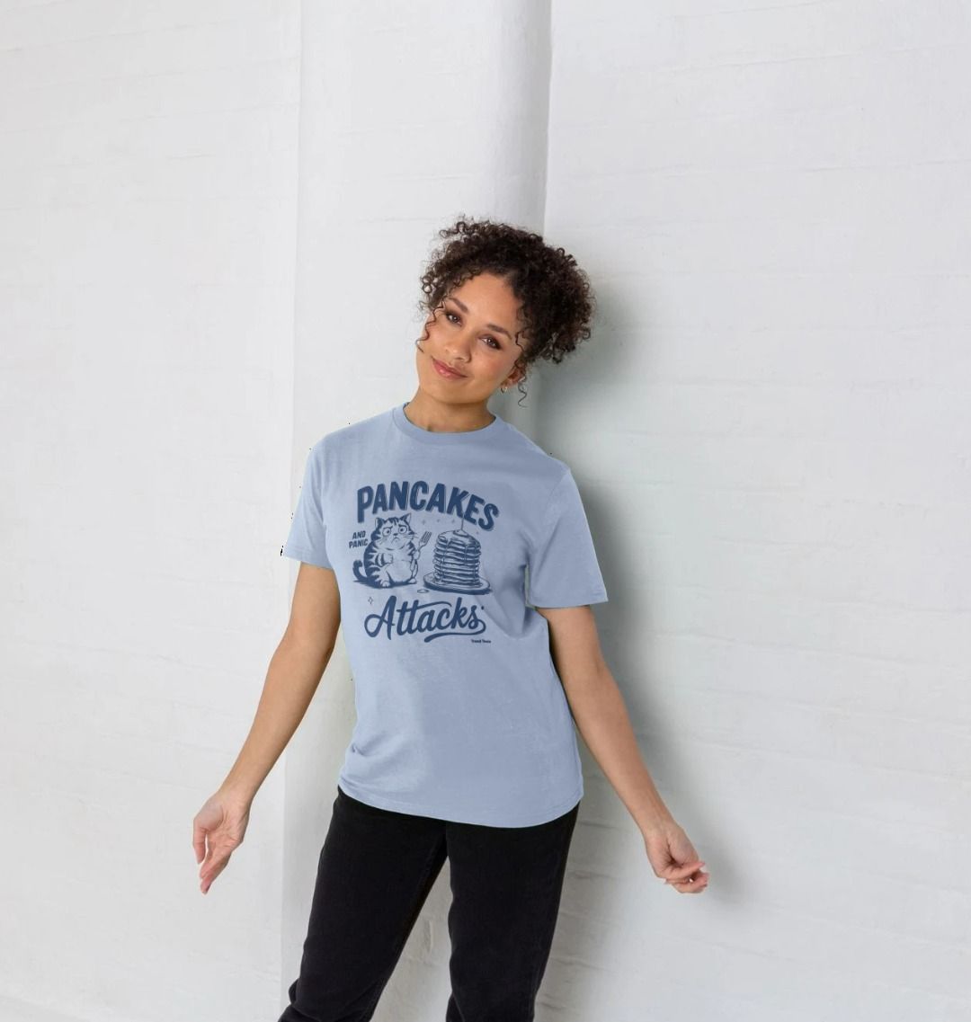 Pancakes and panic attacks crew neck t-shirt - Trend Tonic
