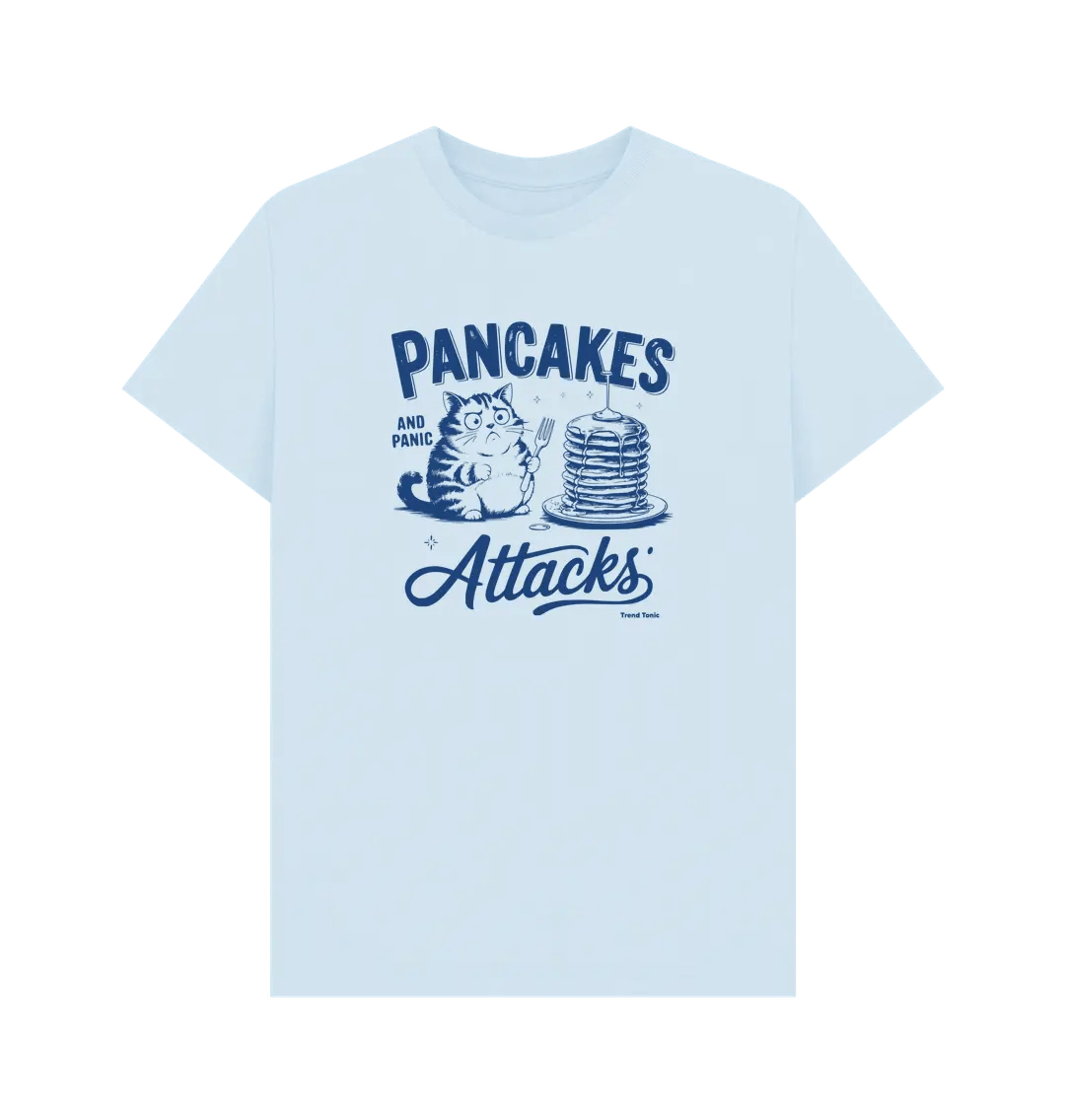 Pancakes and panic attacks crew neck t-shirt - Trend Tonic