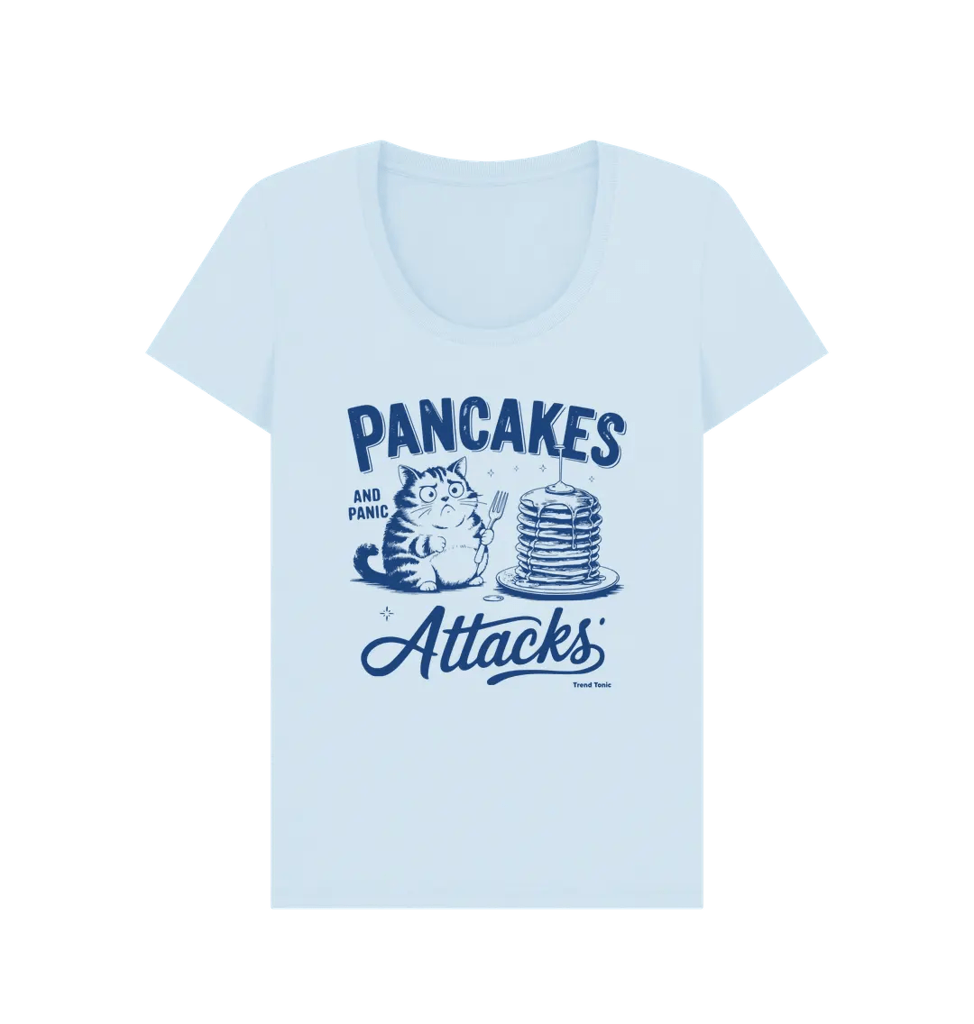 Pancakes and panic attacks scoop neck t-shirt - Trend Tonic