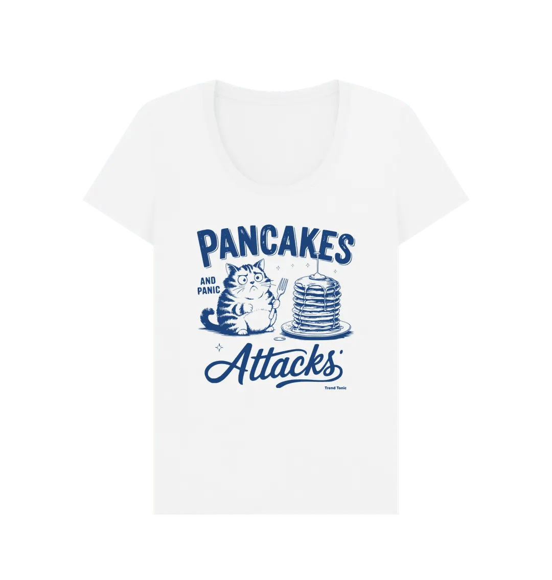 Pancakes and panic attacks scoop neck t-shirt - Trend Tonic
