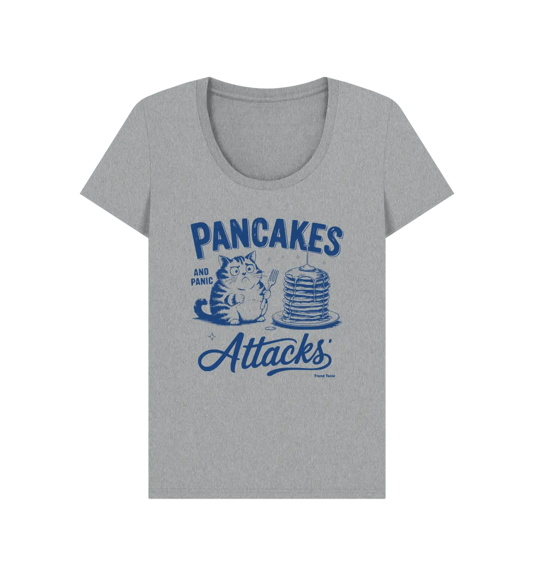 Pancakes and panic attacks scoop neck t-shirt - Trend Tonic