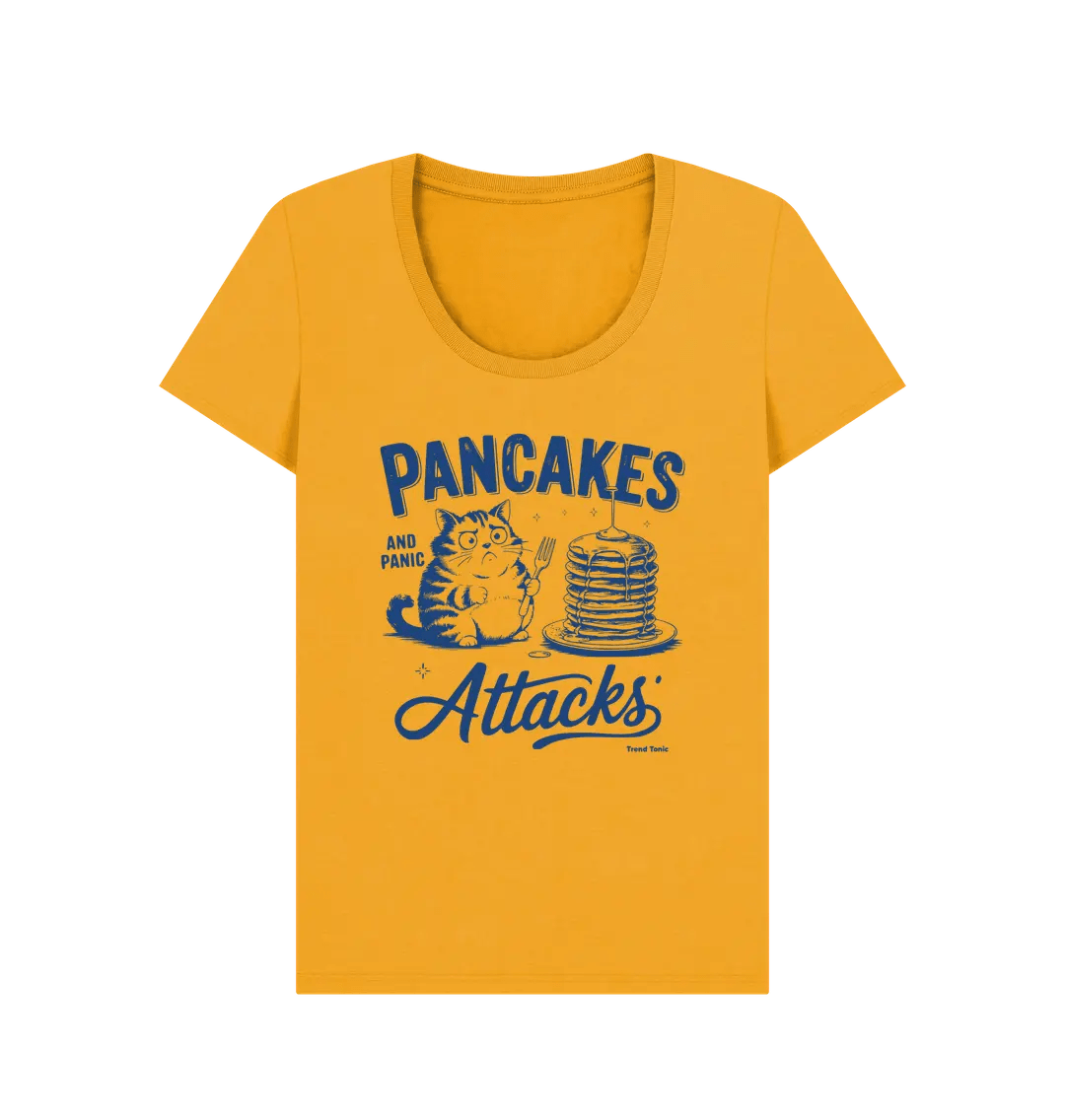 Pancakes and panic attacks scoop neck t-shirt - Trend Tonic