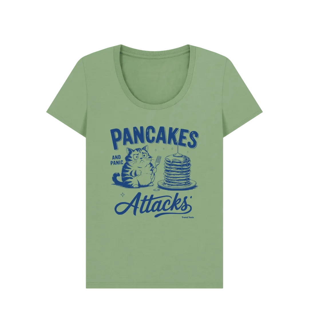 Pancakes and panic attacks scoop neck t-shirt - Trend Tonic