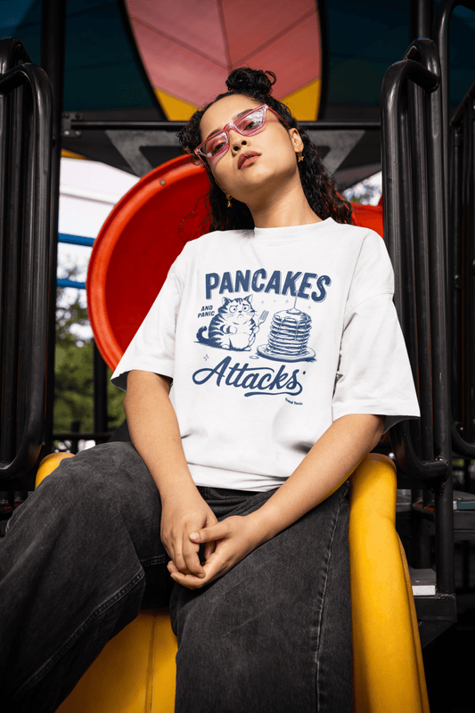 Pancakes and panic attacks t-shirt - Trend Tonic