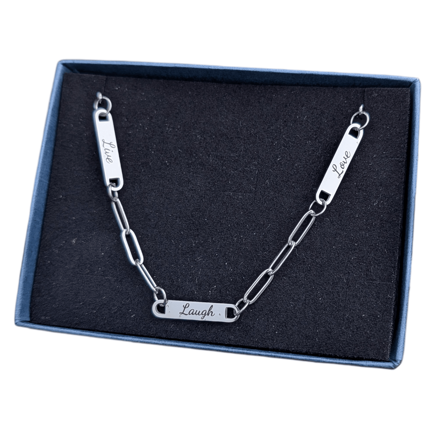 Paperclip engraved name necklace - Trend Tonic