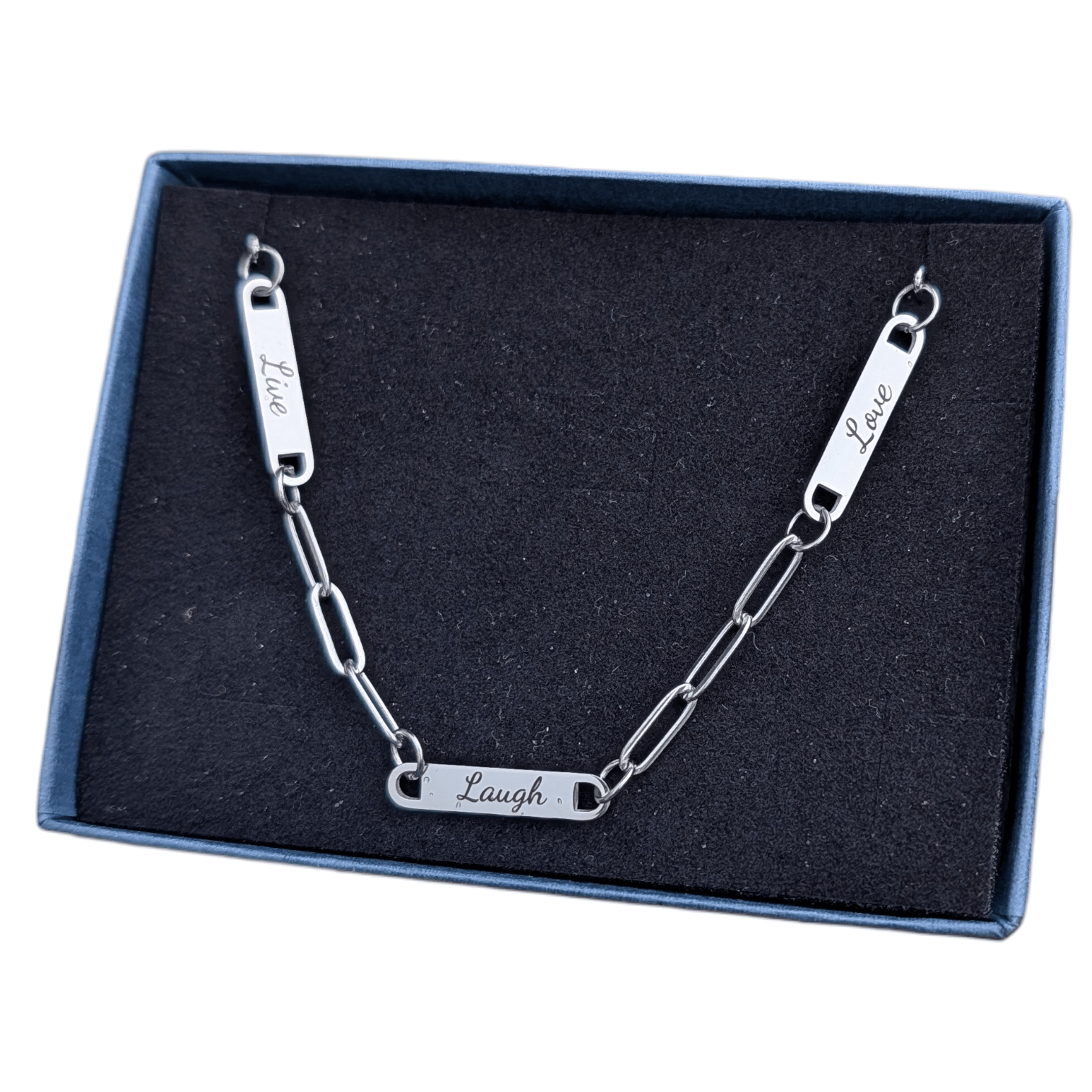 Paperclip engraved name necklace - Trend Tonic