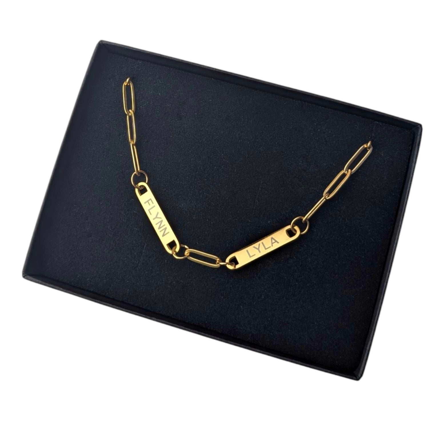 Paperclip engraved name necklace - Trend Tonic