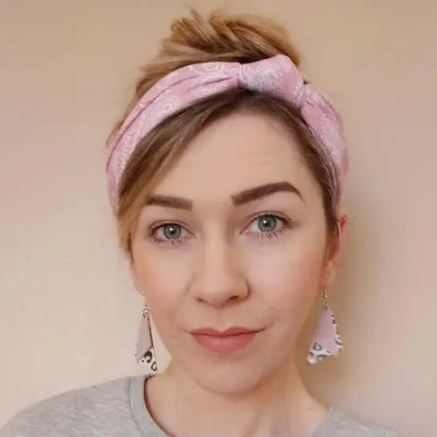 Pastel leopard cork shard earrings - Trend Tonic
