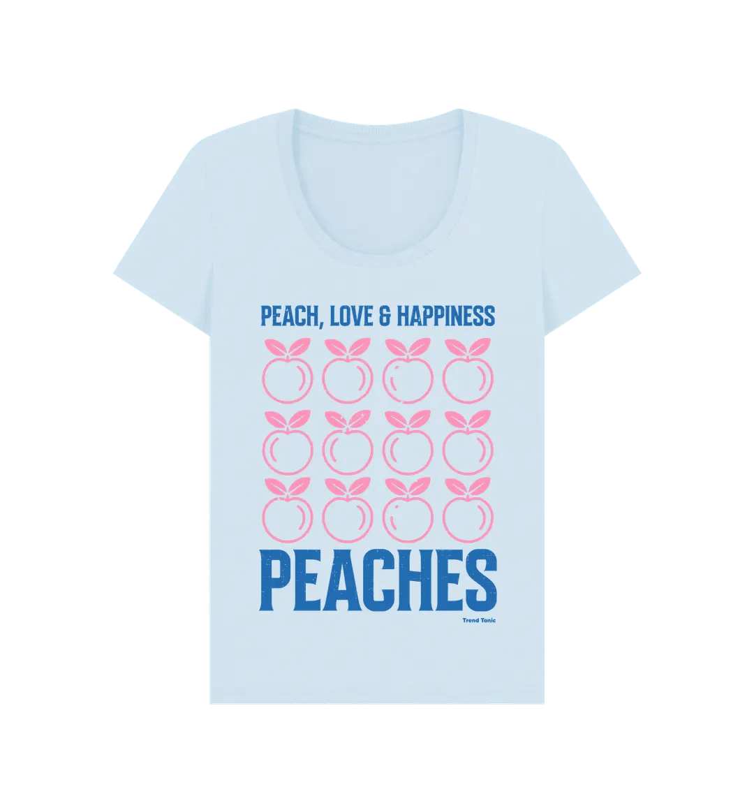 Peaches scoop neck t-shirt - Trend Tonic