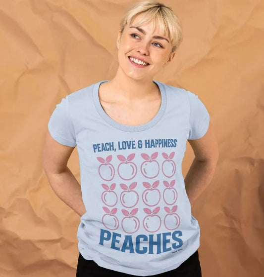 Peaches scoop neck t-shirt - Trend Tonic