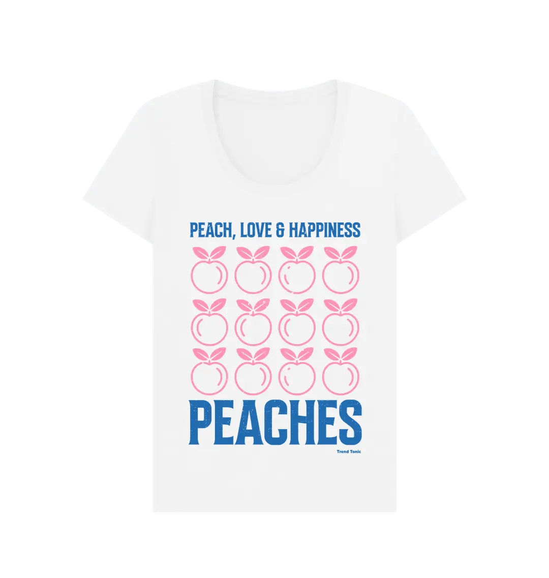 Peaches scoop neck t-shirt - Trend Tonic