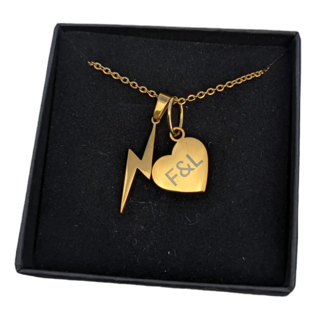 Personalised tilted heart necklace - Trend Tonic