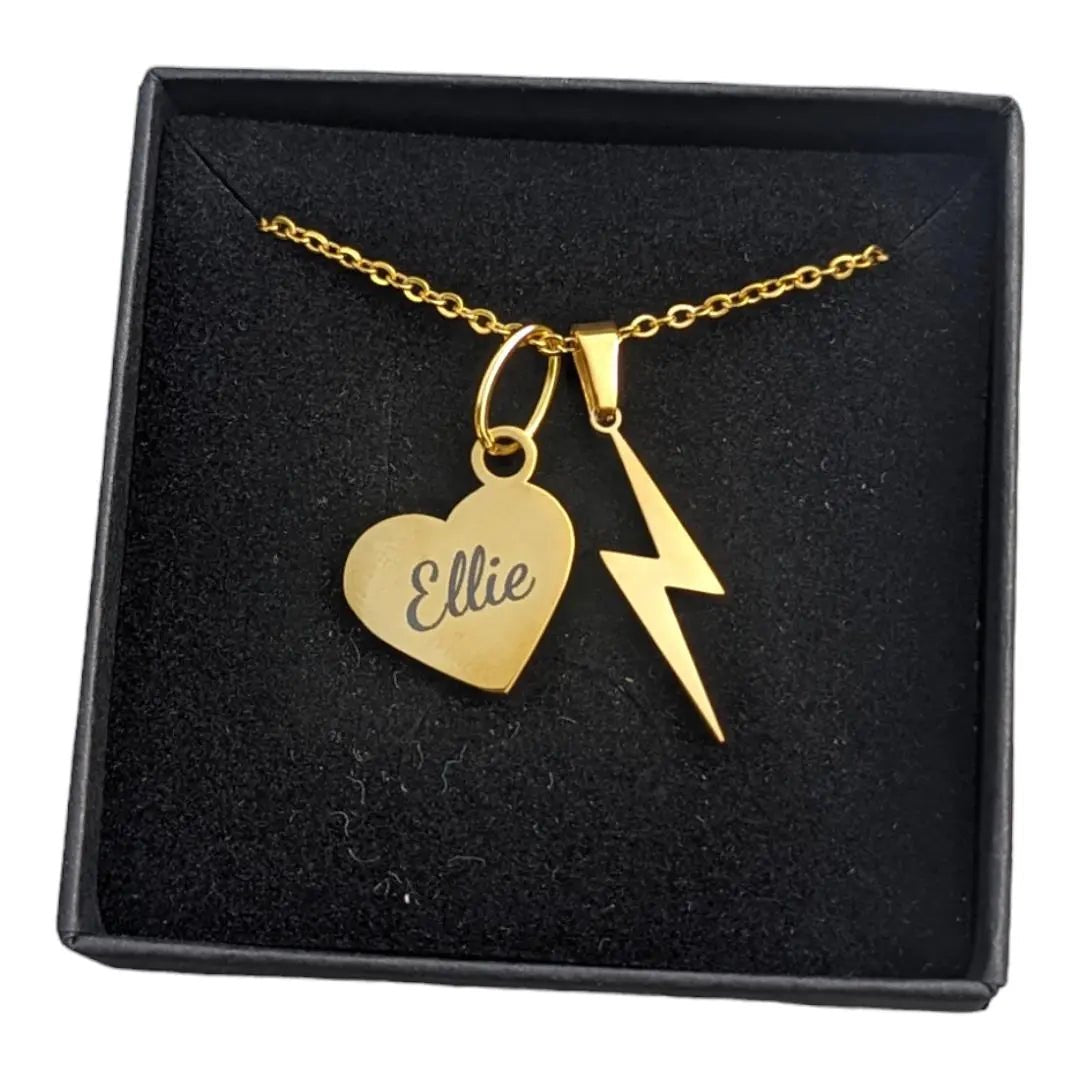 Personalised tilted heart necklace - Trend Tonic