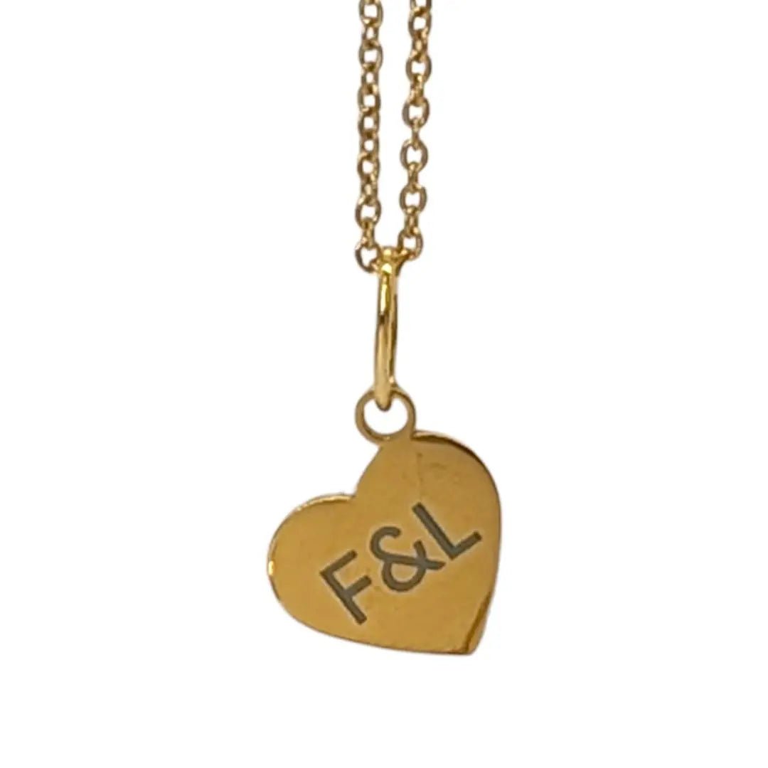 Personalised tilted heart necklace - Trend Tonic