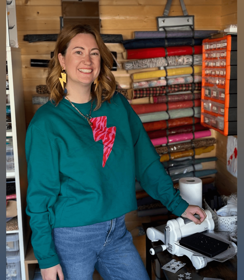 Pink and red zebra lightning bolt Sweatshirt - Trend Tonic