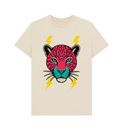 Pink leopard face crew neck t-shirt - Trend Tonic