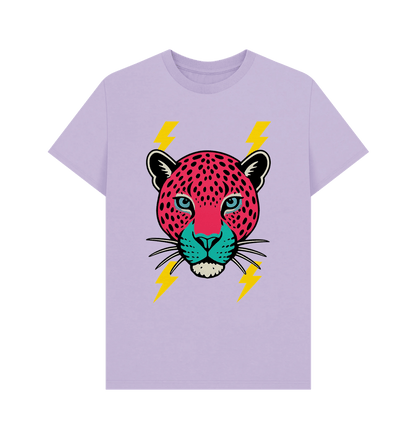Pink leopard face crew neck t-shirt - Trend Tonic