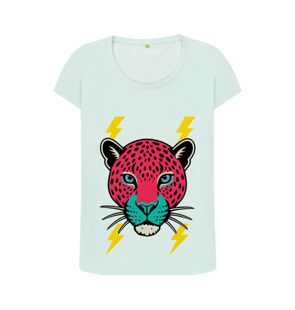 Pink leopard scoop neck t-shirt - Trend Tonic