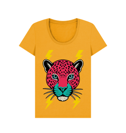 Pink leopard scoop neck t-shirt - Trend Tonic