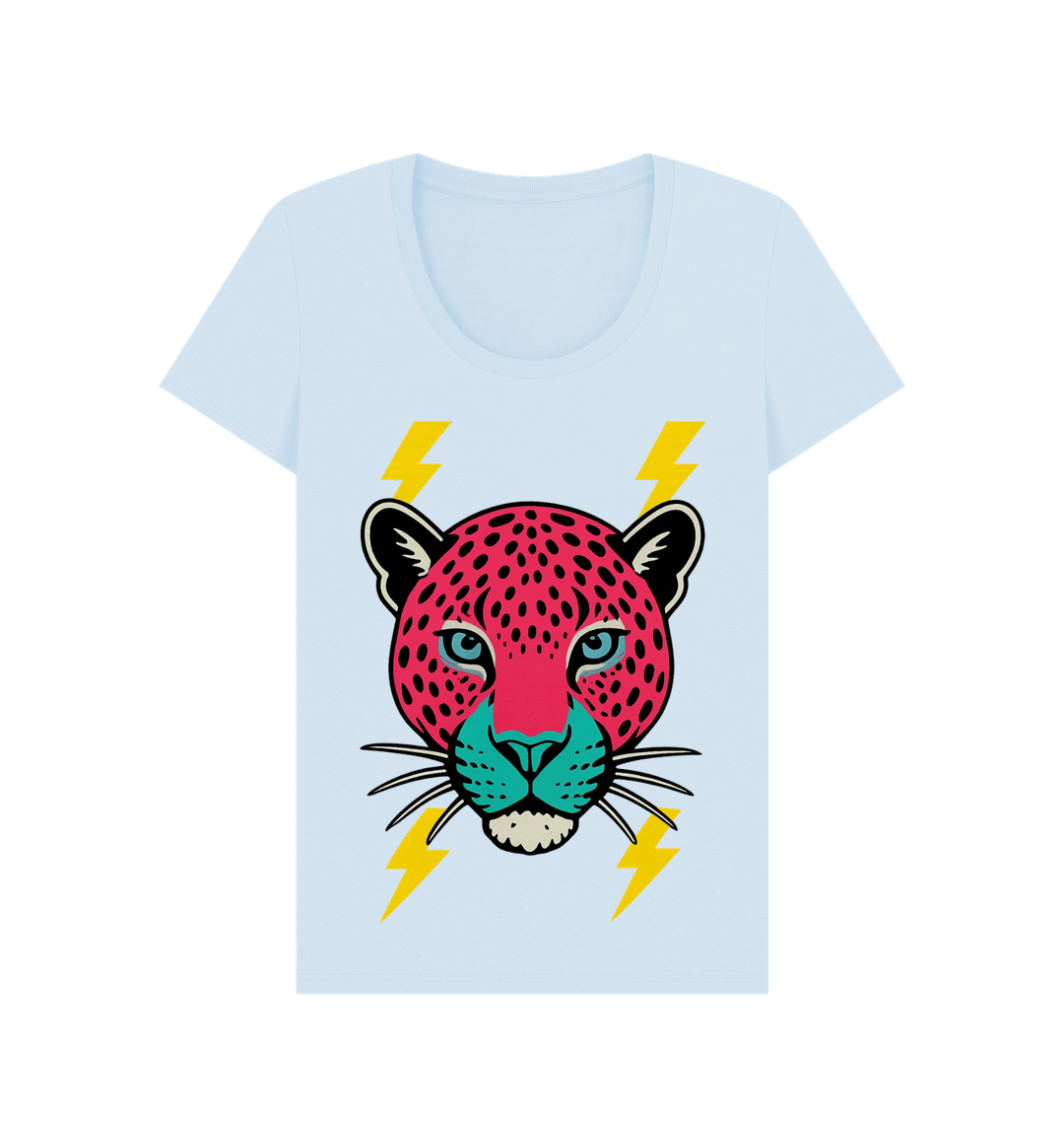 Pink leopard scoop neck t-shirt - Trend Tonic