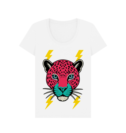 Pink leopard scoop neck t-shirt - Trend Tonic