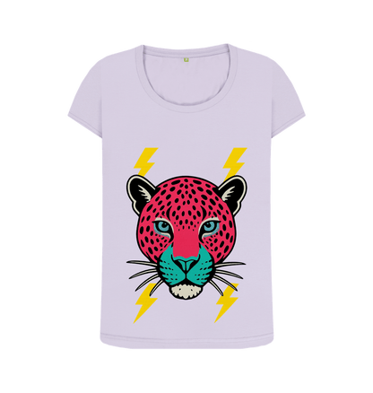 Pink leopard scoop neck t-shirt - Trend Tonic