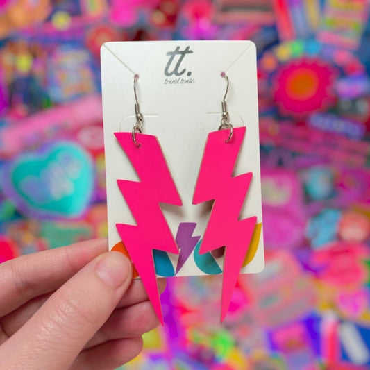 Pink neon triple bolts - Trend Tonic