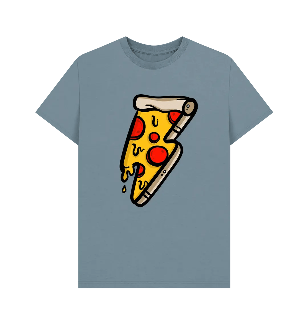Pizza lightning bolt crew neck t-shirt - Trend Tonic