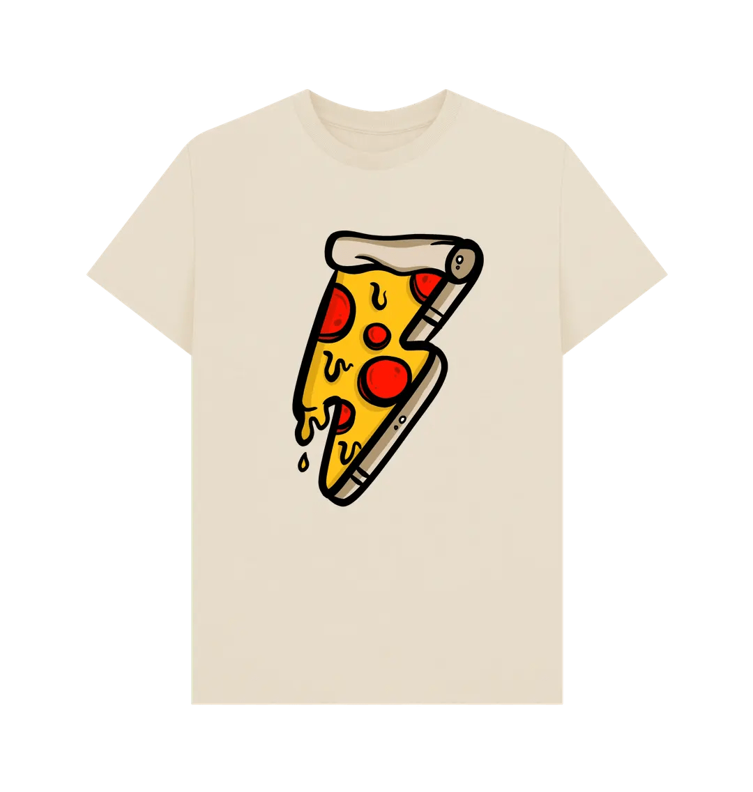 Pizza lightning bolt crew neck t-shirt - Trend Tonic