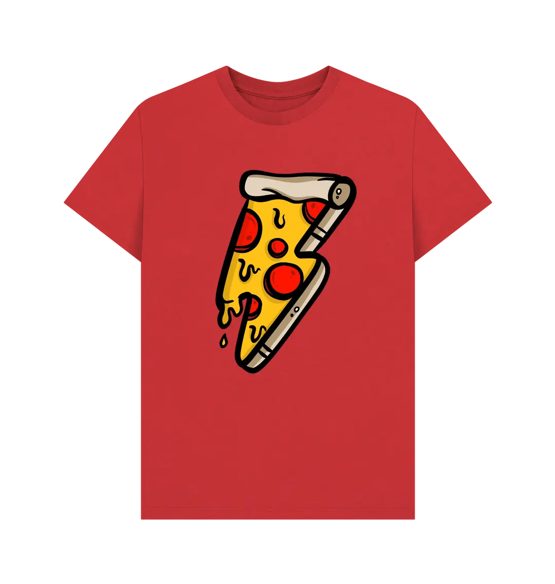 Pizza lightning bolt crew neck t-shirt - Trend Tonic