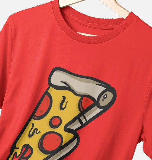 Pizza lightning bolt crew neck t-shirt - Trend Tonic