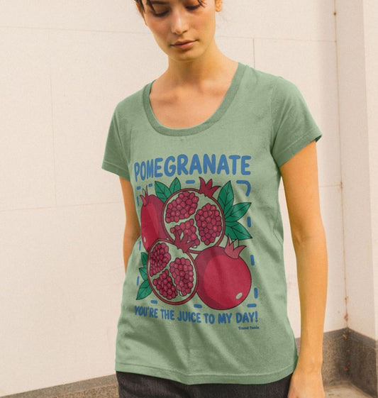 Pomegranate scoop neck t-shirt - Trend Tonic