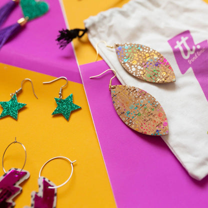 Rainbow Leaf earrings - Trend Tonic